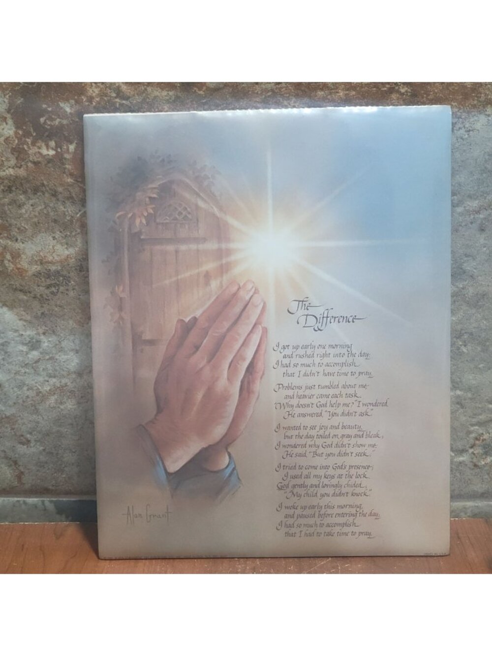 Vintage Unframed The Difference Art Print Wall Decor 1985